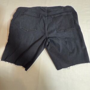 Isabel‎ Maternity Bermuda Shorts Women's Sz 12 Black Crossover Panel Cutoff NWT